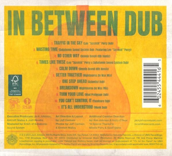 Rückseite einer CD, mit Text und einer Gitarrenillustration.