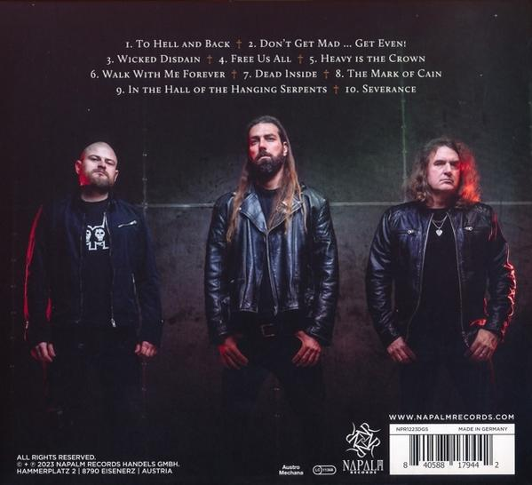 Albumcover. Drei Männer in Lederjacken. Albumtitel und Titelliste sind sichtbar.