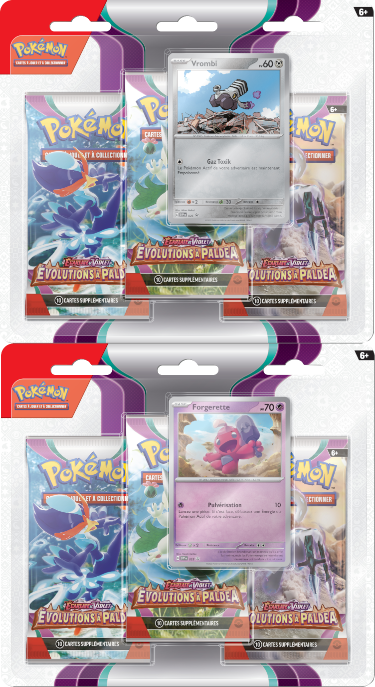 3 Boosters Ecarlate & Violet: Evolutions à Paldea (Blister) FR