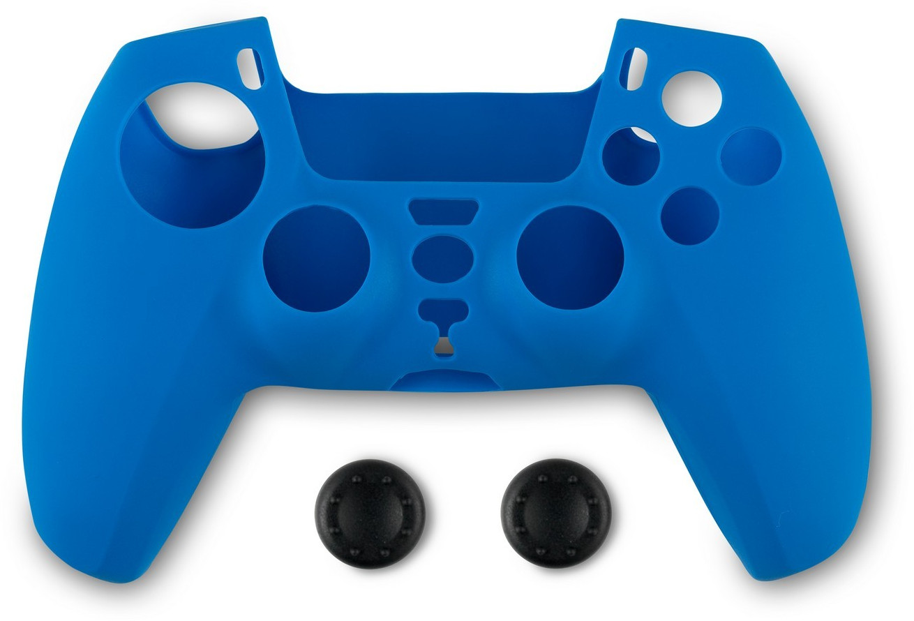 SPARTAN GEAR szilikon tok + hüvelykujj csúszásgátló PlayStation 5 kontrollerhez, kék