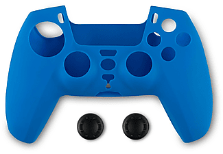 SPARTAN GEAR szilikon tok + hüvelykujj csúszásgátló PlayStation 5 kontrollerhez, kék