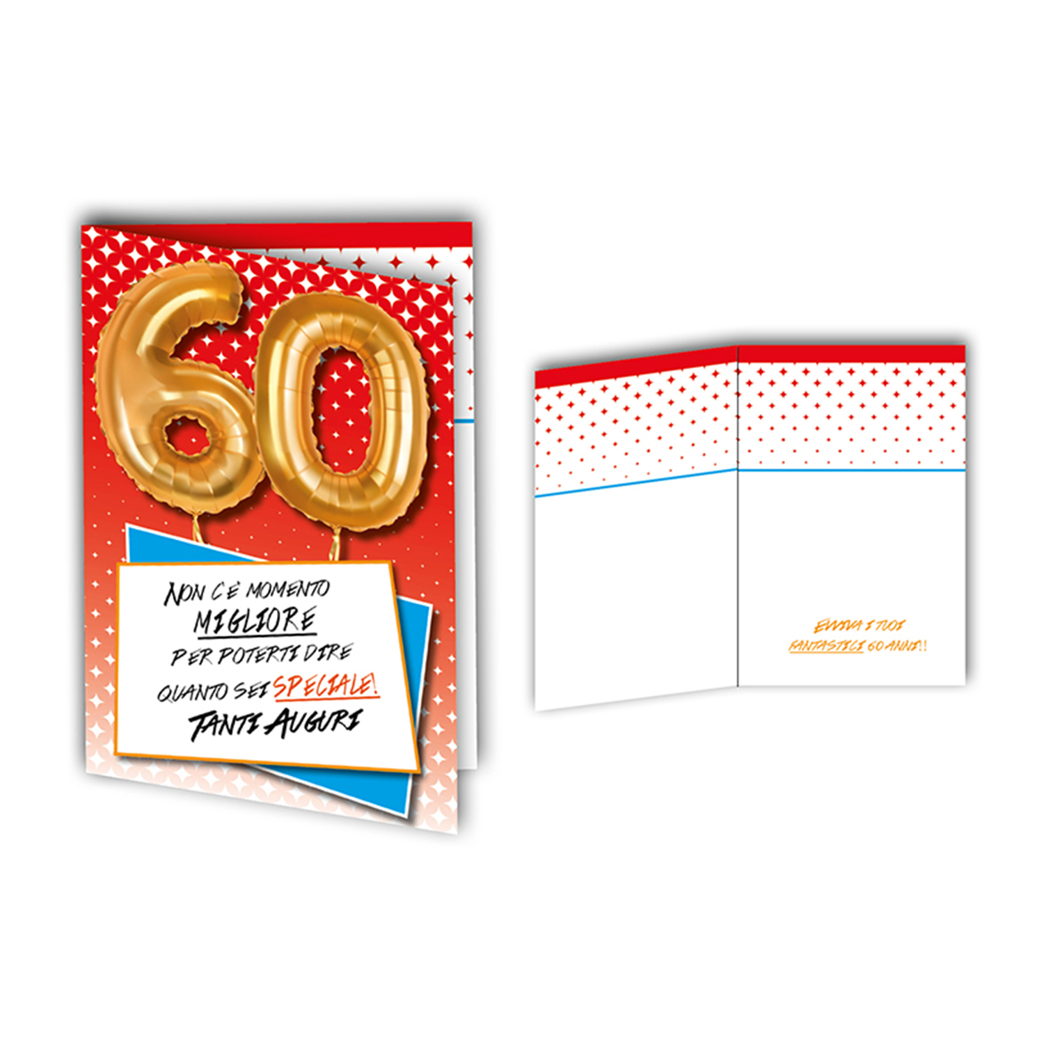 Biglietto Auguri Origami Surprise Compleanno 60Anni
