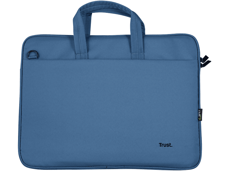 Maletín para portátil - Trust Bologna, Hasta 16", Universal, Poliester reciclado, Azul