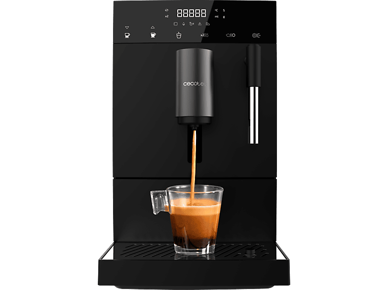 Cecotec Cremmaet Compact Steam, 19 bar, 1350 W, Thermoblock, Plug&Play, 5 niveles, Autolimpieza, Vaporizador, Negro