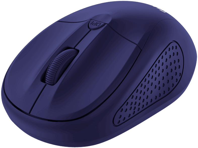 Ratón inalámbrico - Trust Primo, Wireless, 1600 ppp, USB, Sensor óptico, Azul