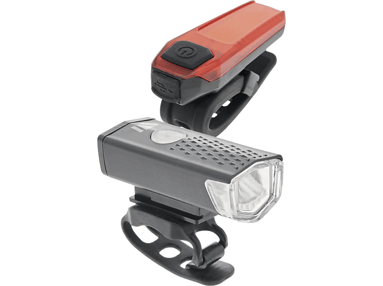 NEWRBAN NEWMLIGHTKITUSBK - Vorder- und Rücklicht-Set (Schwarz/Rot)