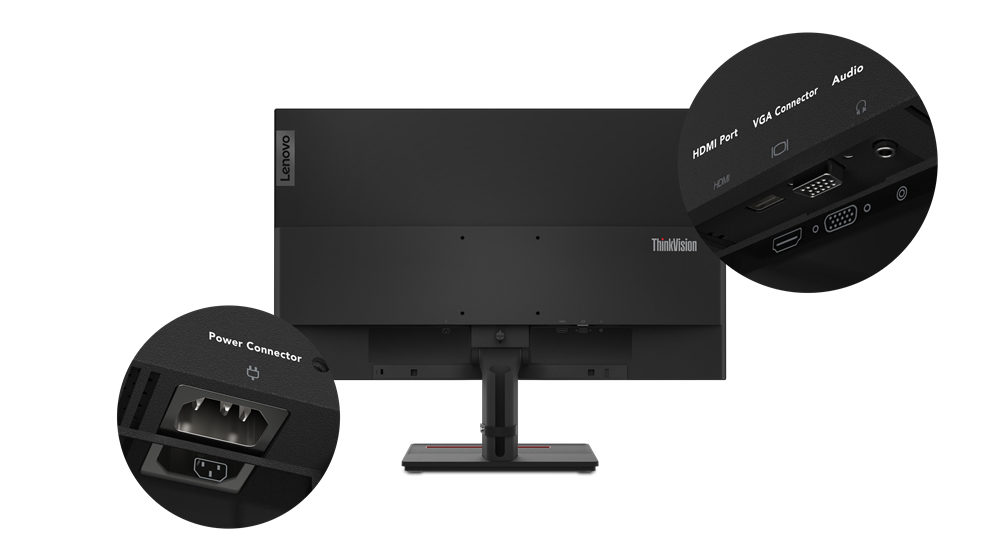 Monitor - Lenovo ThinkVision S27e-20 Profesional, 27 ", 1920 x 1080 Full HD, 4 ms, 60 Hz, Negro