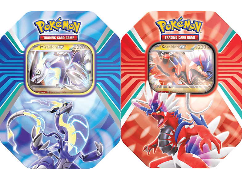 Pokemon Tin Box Scarlet & Violet Ex Koraidon/miraidon Uk