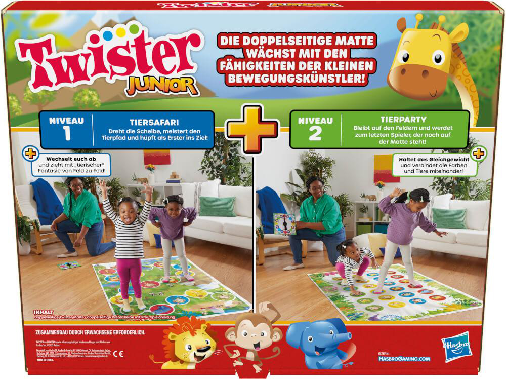 Junior F7478100 Mehrfarbig HASBRO Twister Kinderspiel GAMING Hasbro
