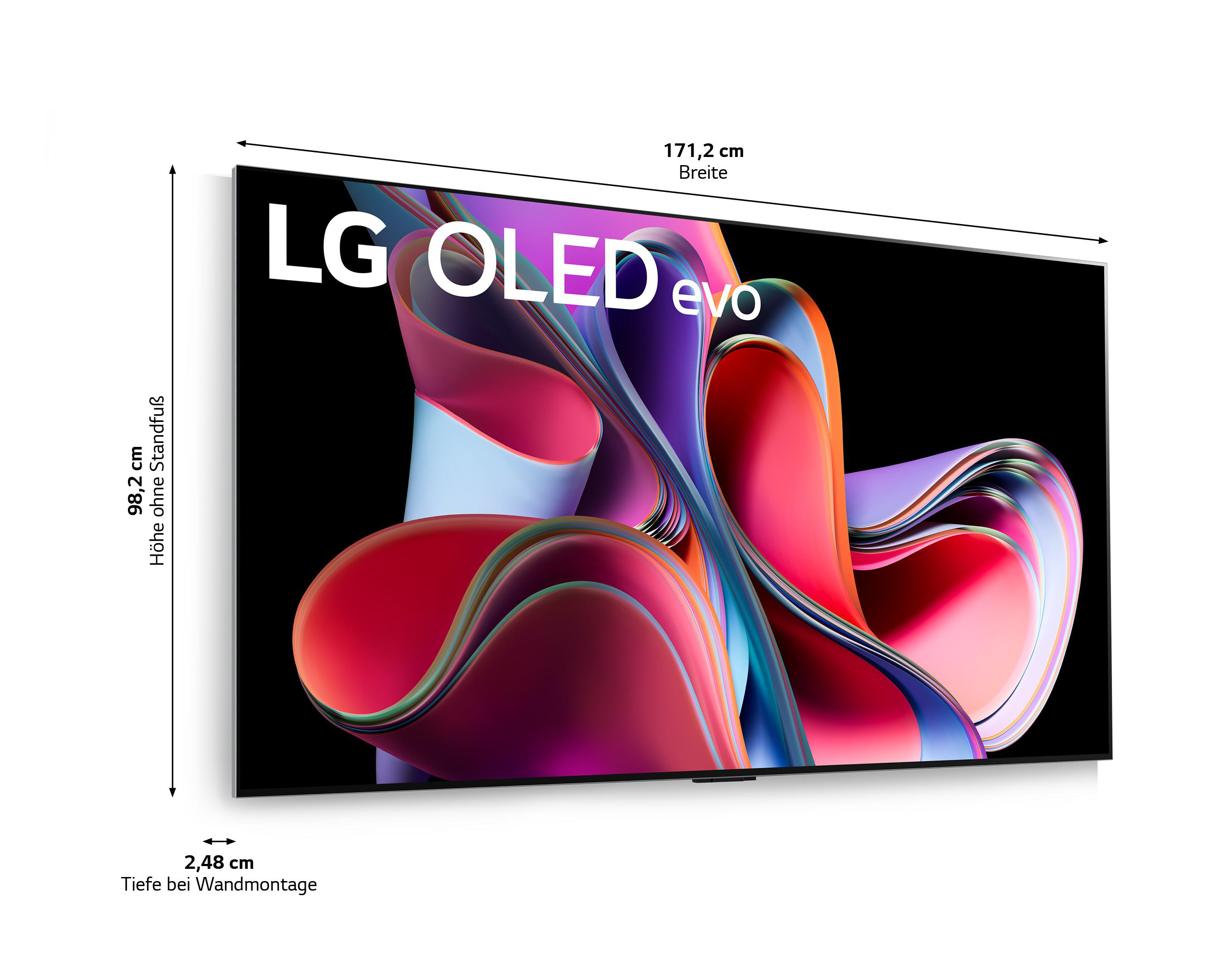 LG OLED77G39LA  OLED evo TV (Flat, 77 Zoll / 195 cm, OLED 4K, SMART TV, webOS 23 mit LG ThinQ)