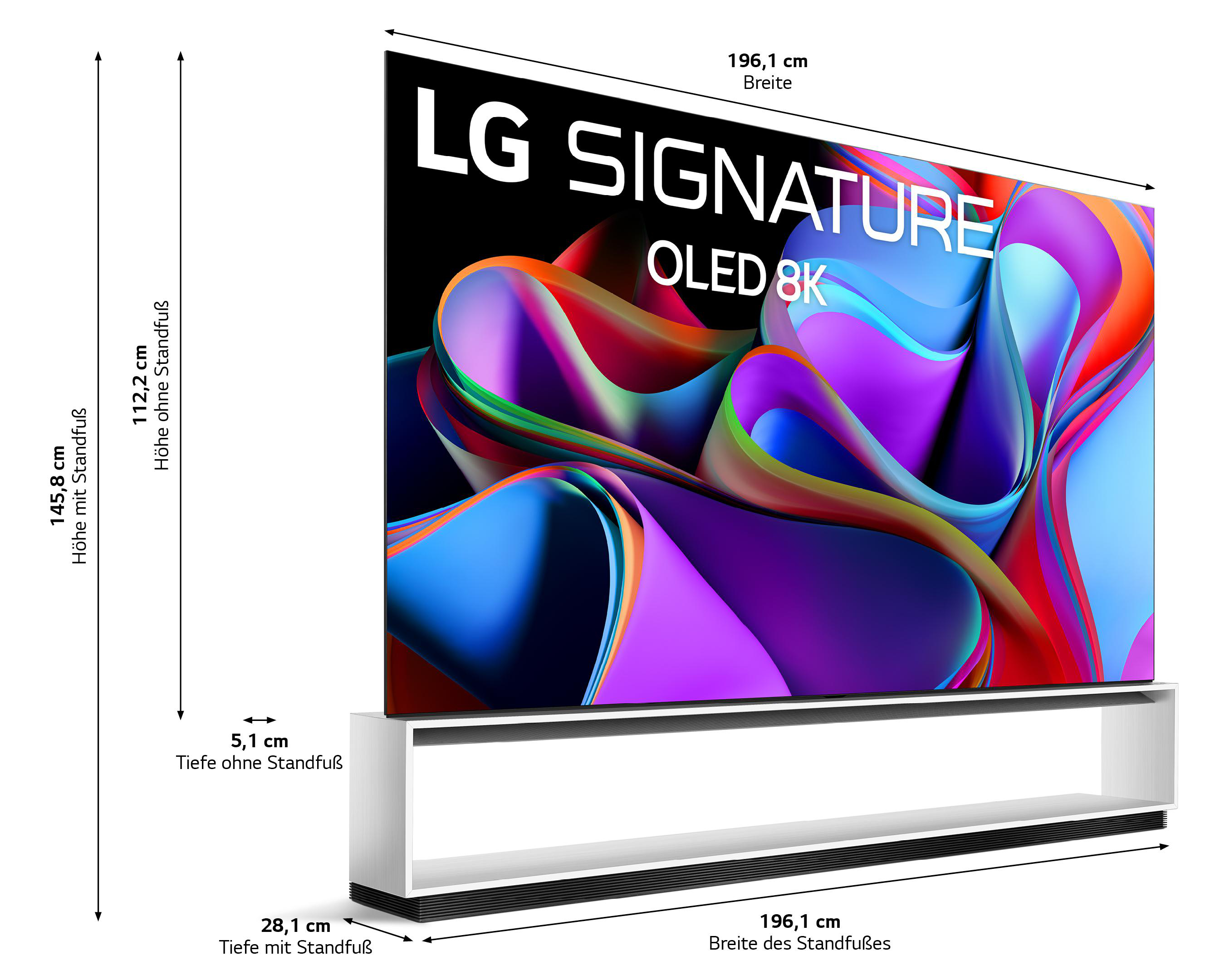 LG OLED88Z39LA OLED evo TV (Flat, 88 Zoll / 222 cm, QLED 8K, SMART TV, webOS 23 mit LG ThinQ)