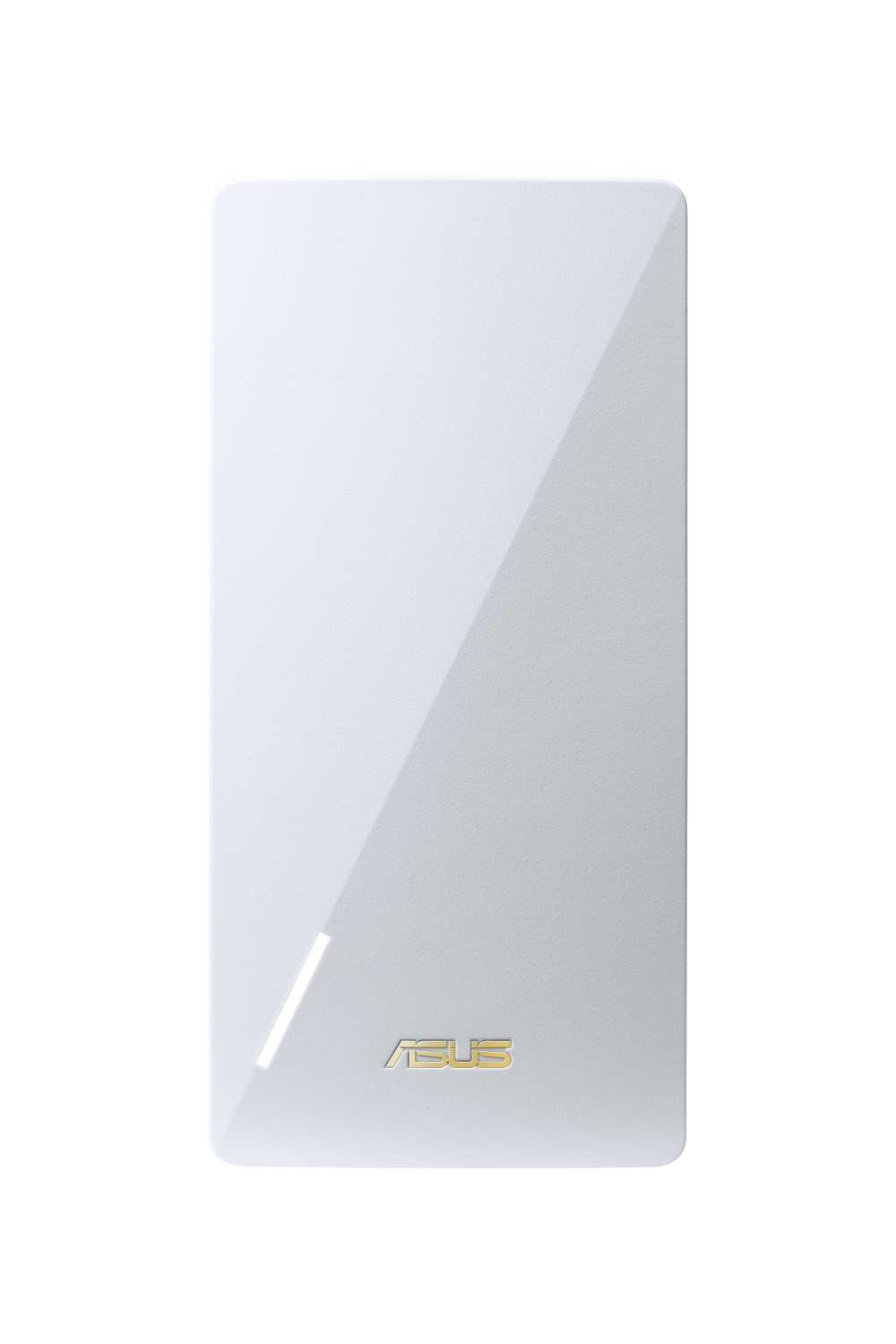 Dispositivo ASUS blanco con acabado brillante y logo ASUS.