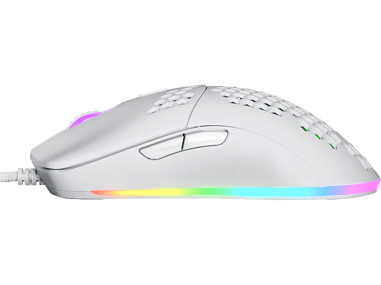 ISY IGM 4000 Ultralight - Gaming Maus, Kabelgebunden, Optisch mit Laserdioden, 7200 dpi, Weiss