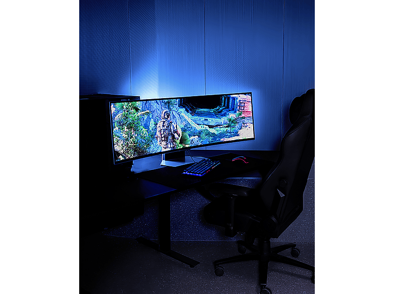 SAMSUNG Odyssey G9 S49CG954SU 49 Zoll Curved Gaming Monitor, DQHD, 0,03 ms Reaktionszeit, 250 cd/m², 240 Hz, Silber — Foto 3 von 5