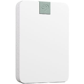 Disco duro externo 2TB - Seagate Ultra Touch, USB -C, HDD, 5000 Mbit/s, Blanco