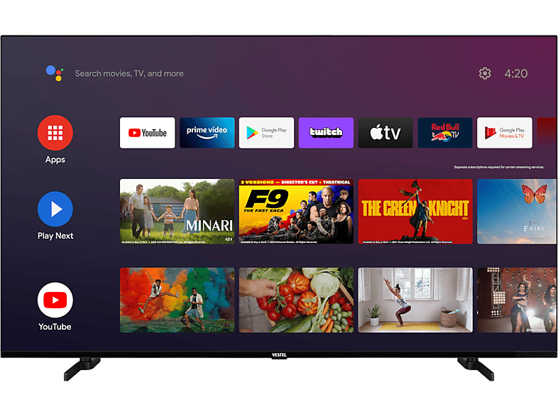 VESTEL 58UA9631 58 inç 146 Ekran Dahili Uydu Alıcılı 4K Android TV