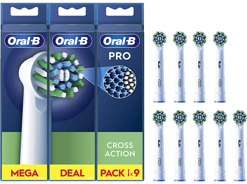 Oral B Pack Cepillo Eléctrico 3 + Recambio Cross action + Pasta
