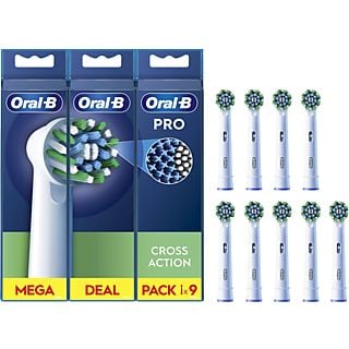 Recambio para cepillo dental - Oral-B Pro CrossAction, Cabezales De Recambio, Pack De 9 Unidades