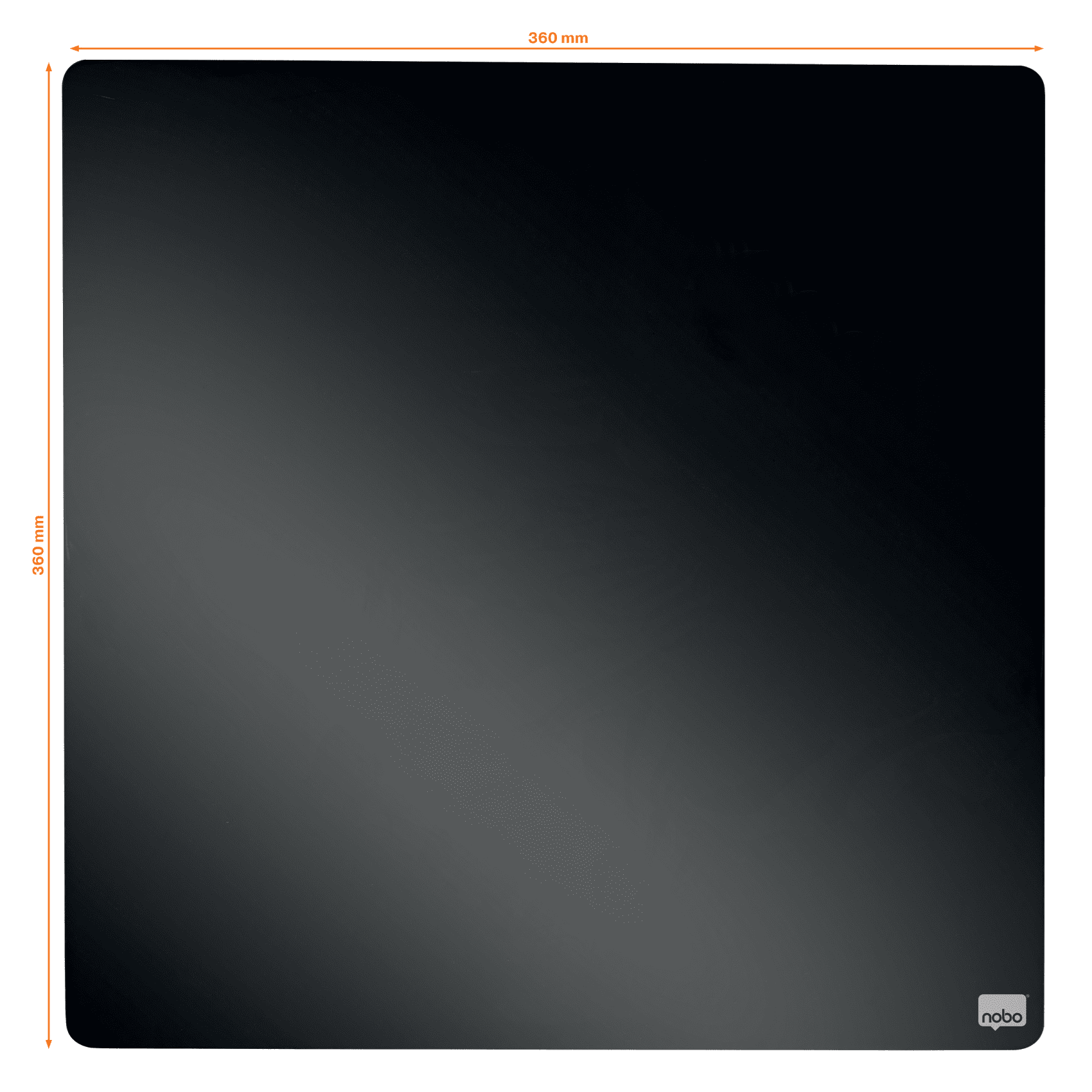 NOBO Írható mágneses üzenőtábla, 36x36 cm, fekete (1903774)