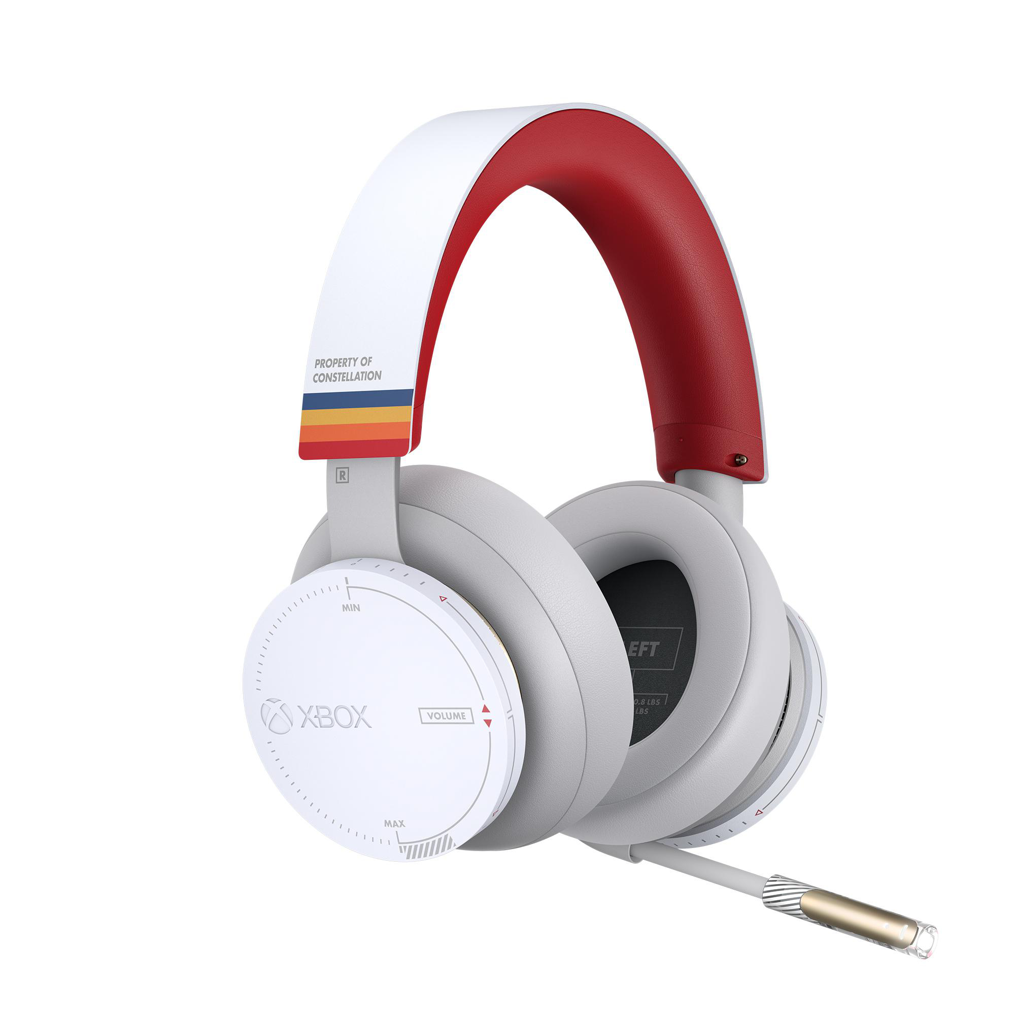 MICROSOFT Xbox Wireless Starfield, Over-ear Gaming Headset Bluetooth Weiß/Rot