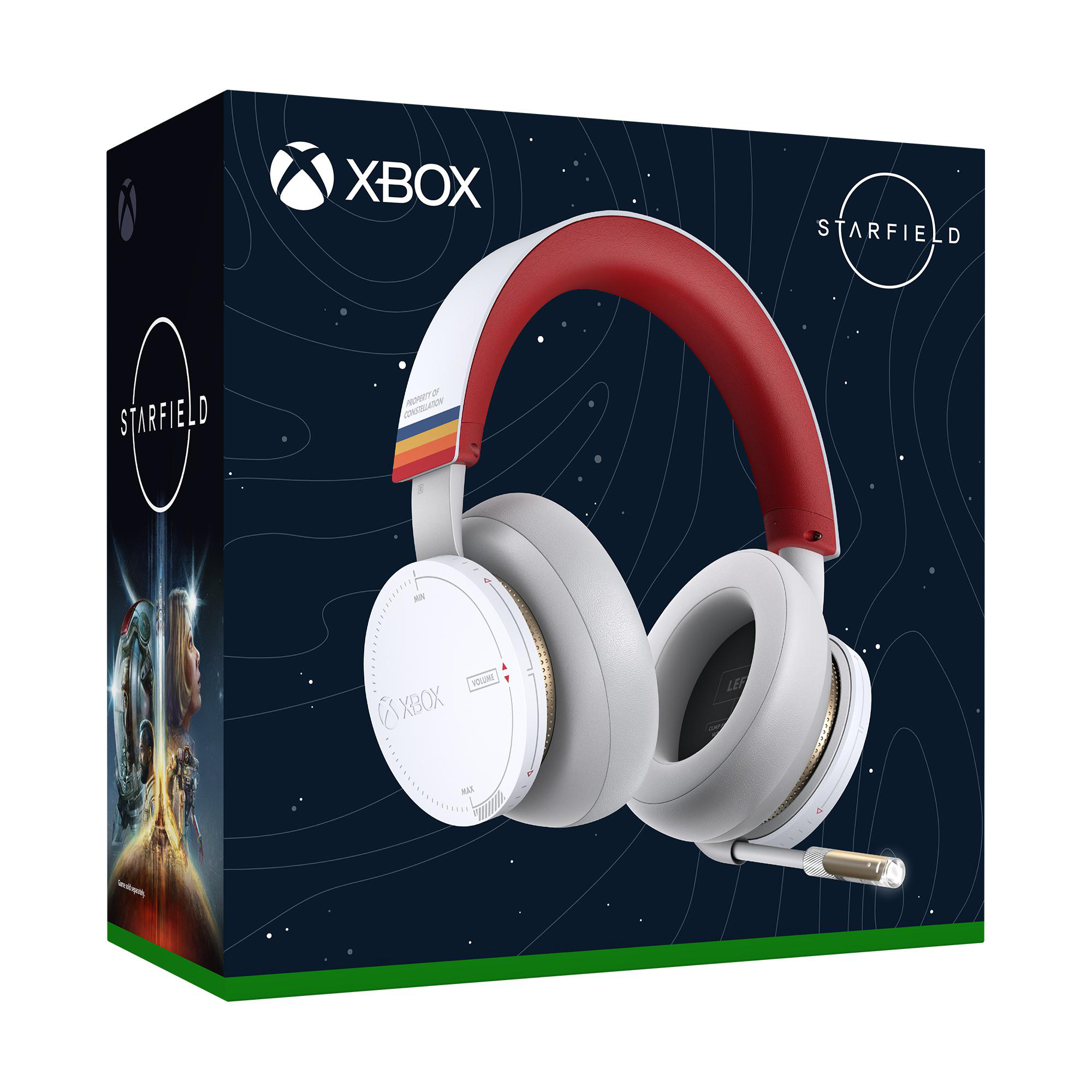 MICROSOFT Xbox Wireless Starfield, Over-ear Gaming Headset Bluetooth Weiß/Rot