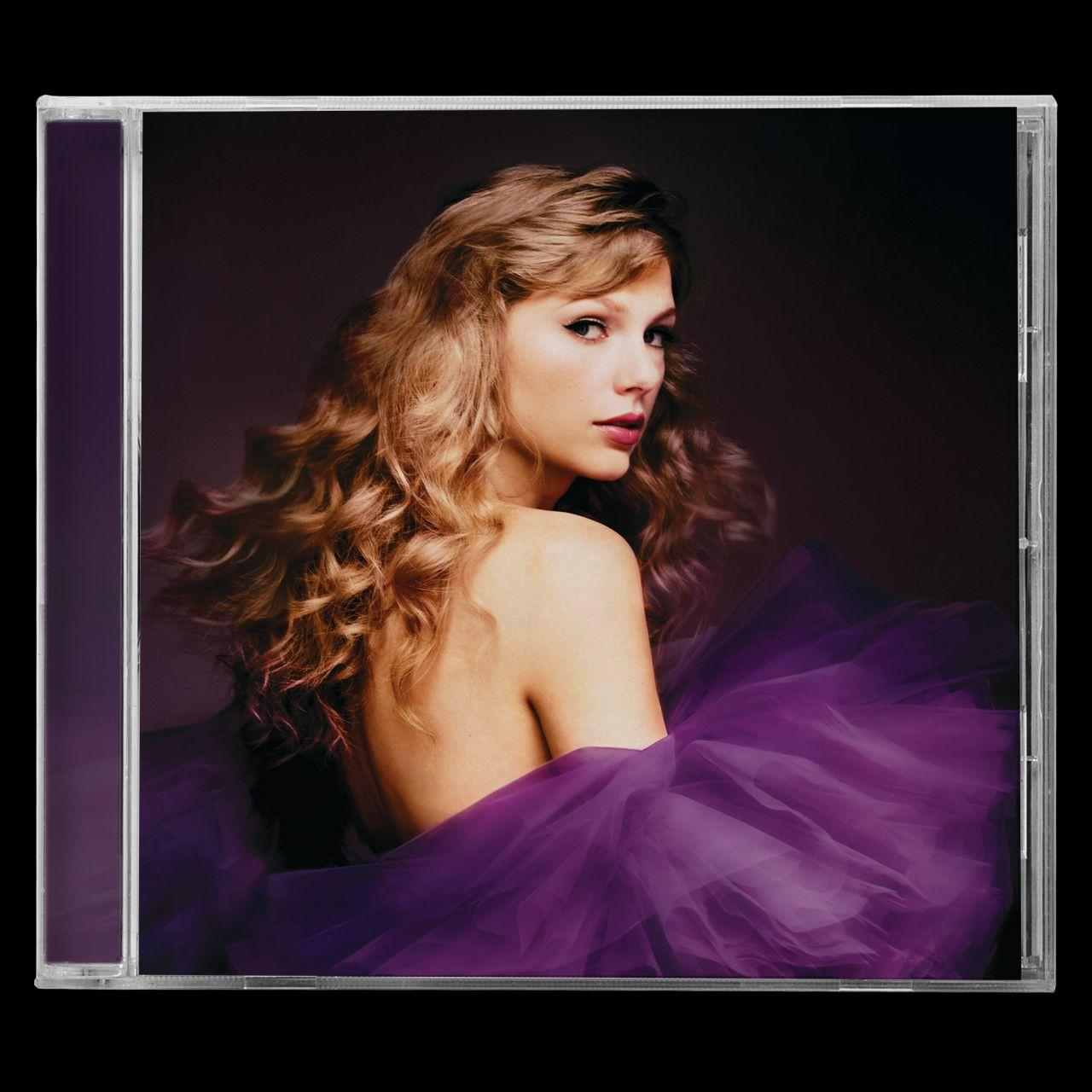 Albumcover einer Frau mit langen Haaren und einem lila Kleid in einem CD-Case.