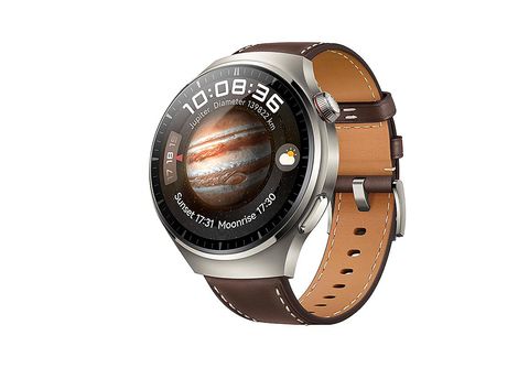 Smartwatch HUAWEI Watch 4 Braun | Smartwatch, Classic Dunkel Pro Titanlegierung 48mm Gehäuse, MediaMarkt Armband, LTE Leder