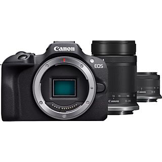 CANON EOS R100 Systemkamera mit RF-S 18-45mm f4.5-6.3 IS STM und RF-S 55-210mm f5.0-7.1 IS STM Objektiv
