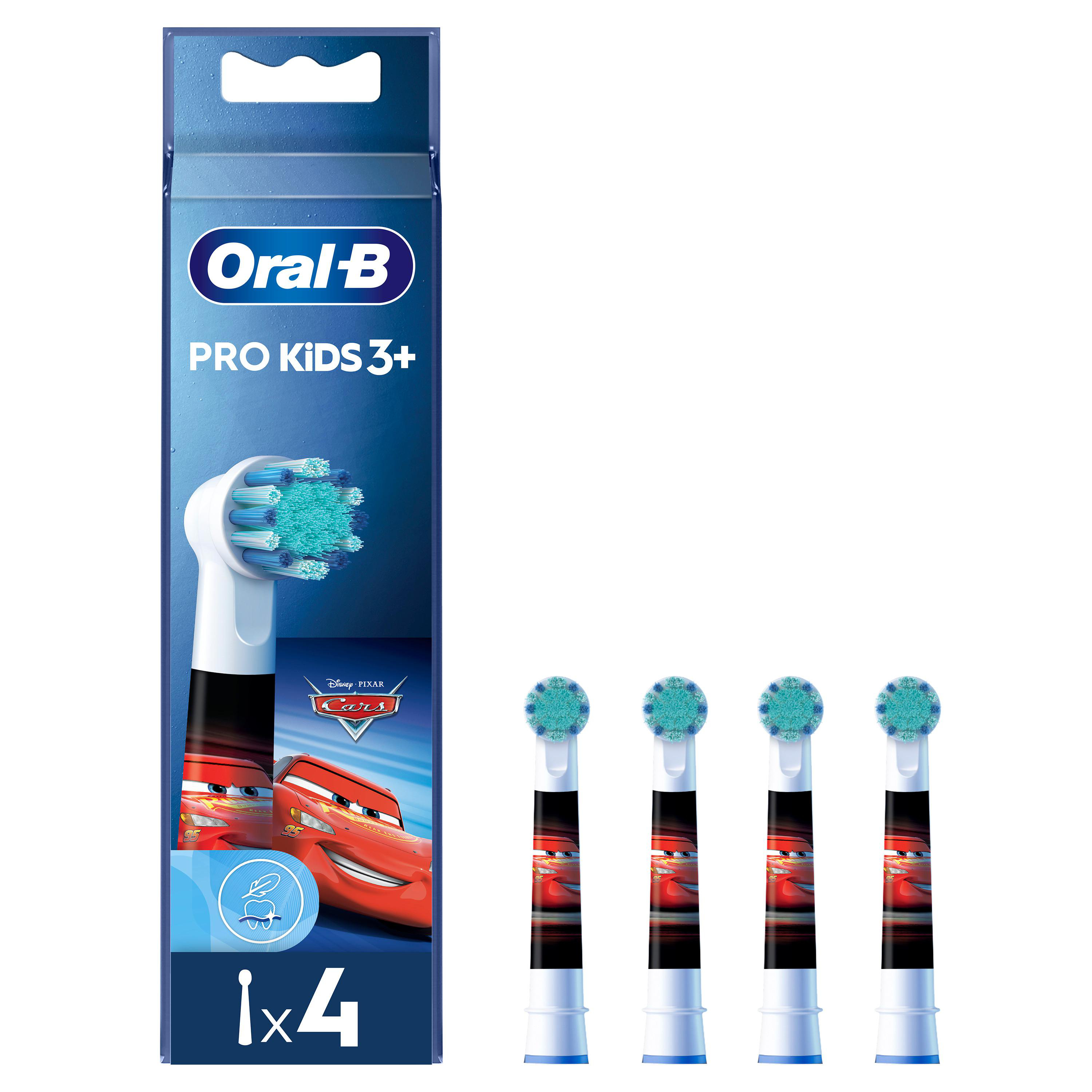 ORAL-B Pro Kids Motiv, 3+ Stück Cars mit Aufsteckbürsten 4 oder Princess