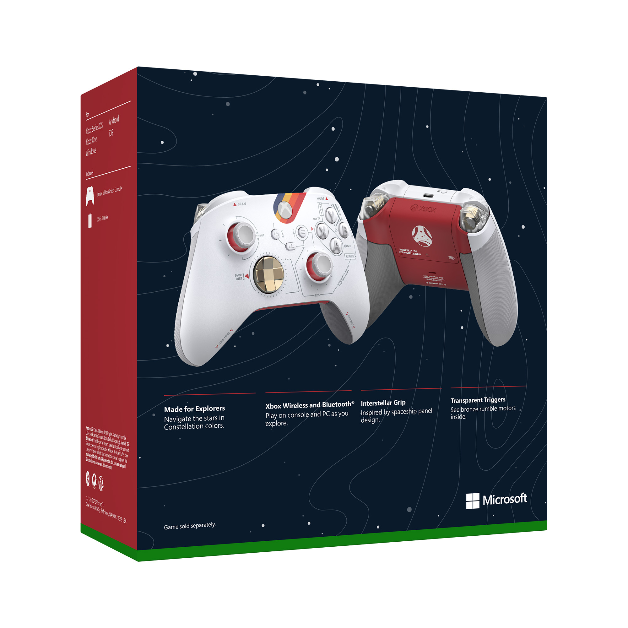 Mando Xbox - Microsoft Starfield Limited Edition, Compatible con Xbox, Asignación de botones personalizado