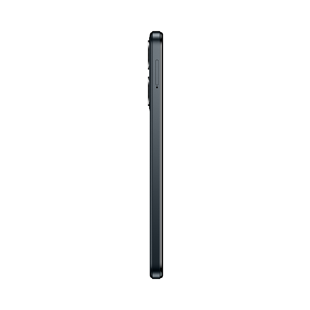 Siyah bir arka plan üzerinde koyu mavi bir akıllı telefonun yan profili.