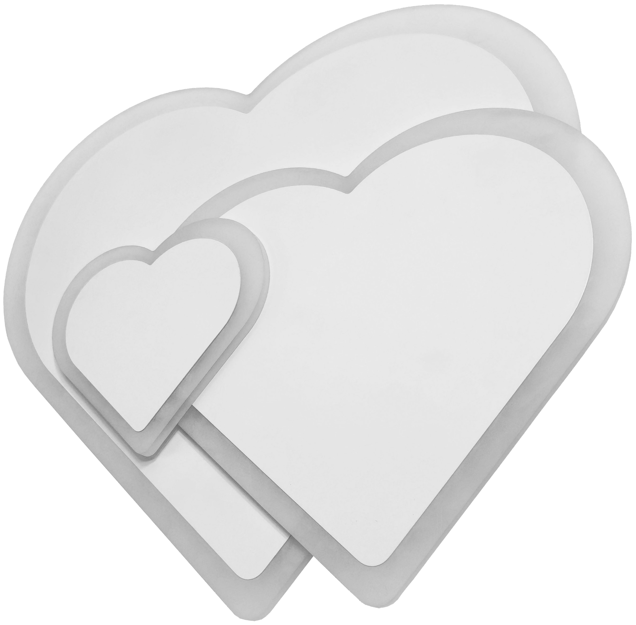 AVIDE Coeur LED design mennyezeti lámpa, 55W (27.5+27.5), 5228 lm, RF távirányítóval (ADO3S-COE-2.4G)