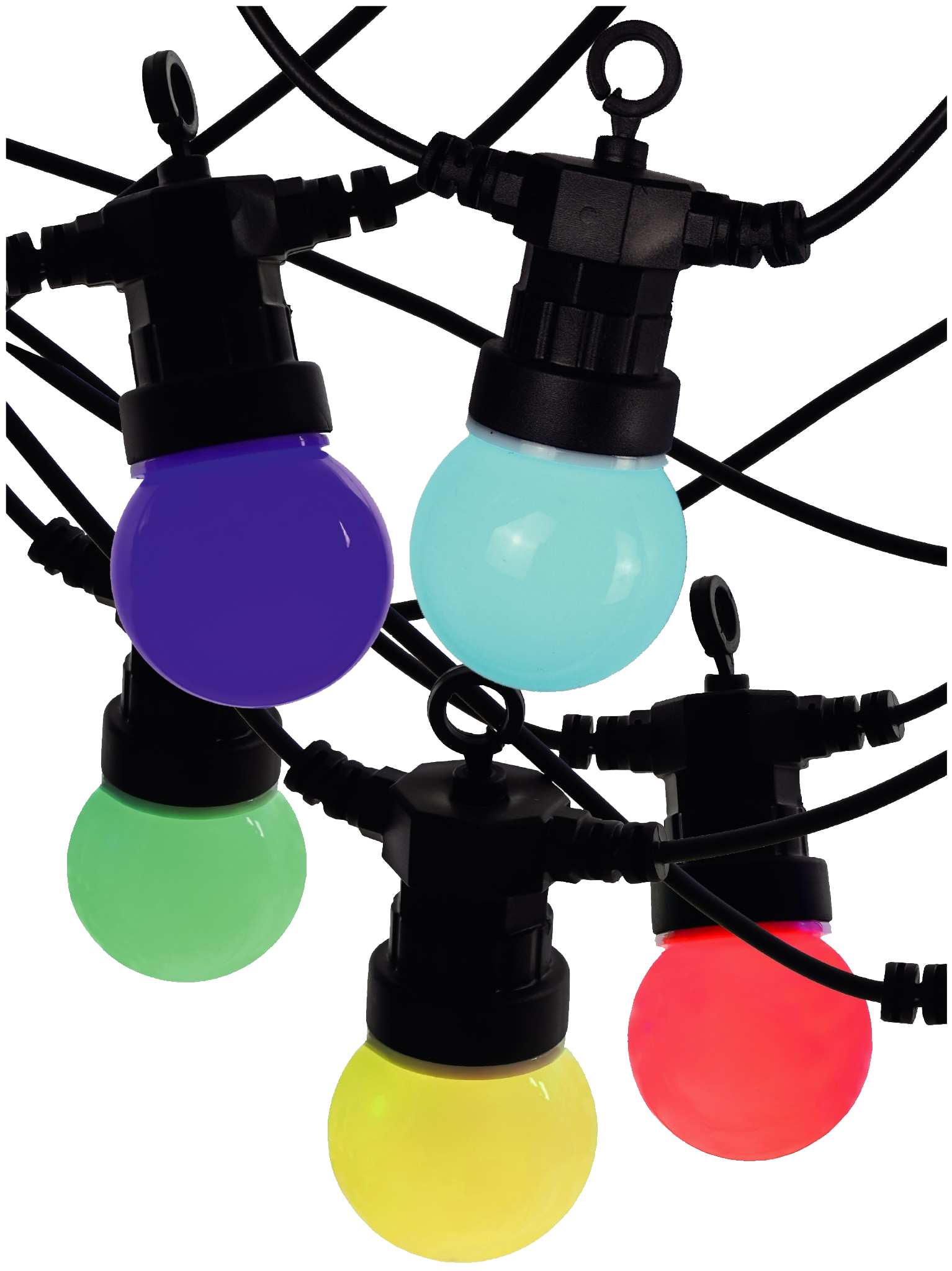 AVIDE String kültéri füzér, RGB, 5 W, méter, sorolható, távirányítóval (AOS10LE40LR-RGB)