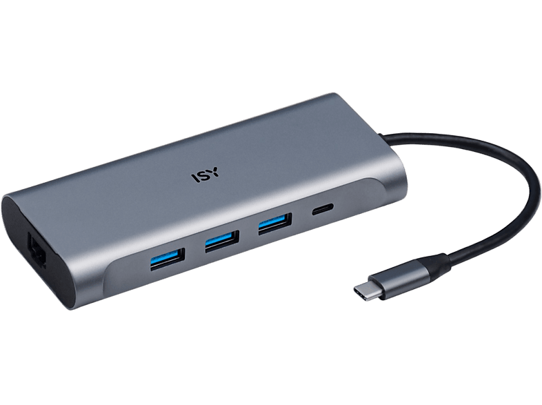 ISY Multipoort Adapter Usb-c Grijs (iad-1025-1)