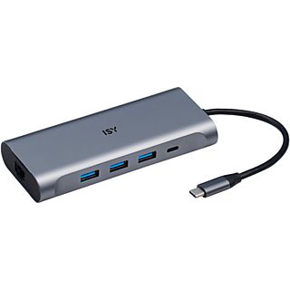 ISY Multipoort adapter USB-C Grijs (IAD-1025-1)
