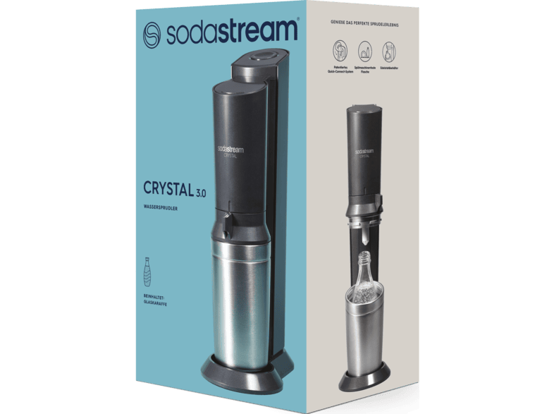 SodaStream Crystal 3.0 Gasatore per Acqua Metallo/Acciaio