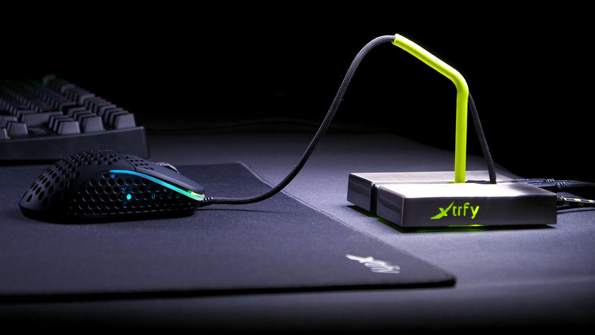 CHERRY XTRFY B1, Gelb Mouse Silber / Bungee
