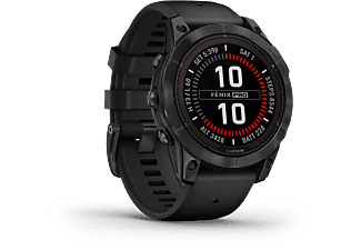 GARMIN Fenix 7 Pro Solar okosóra, szürke, fekete szilikon szíjjal (010-02777-01)