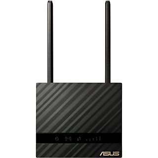 Router WiFi - ASUS 4G-N16, Conexión Wireless, 0.3 Gbit/s, Banda Ancha móvil 4G, LAN Ethernet, Negro