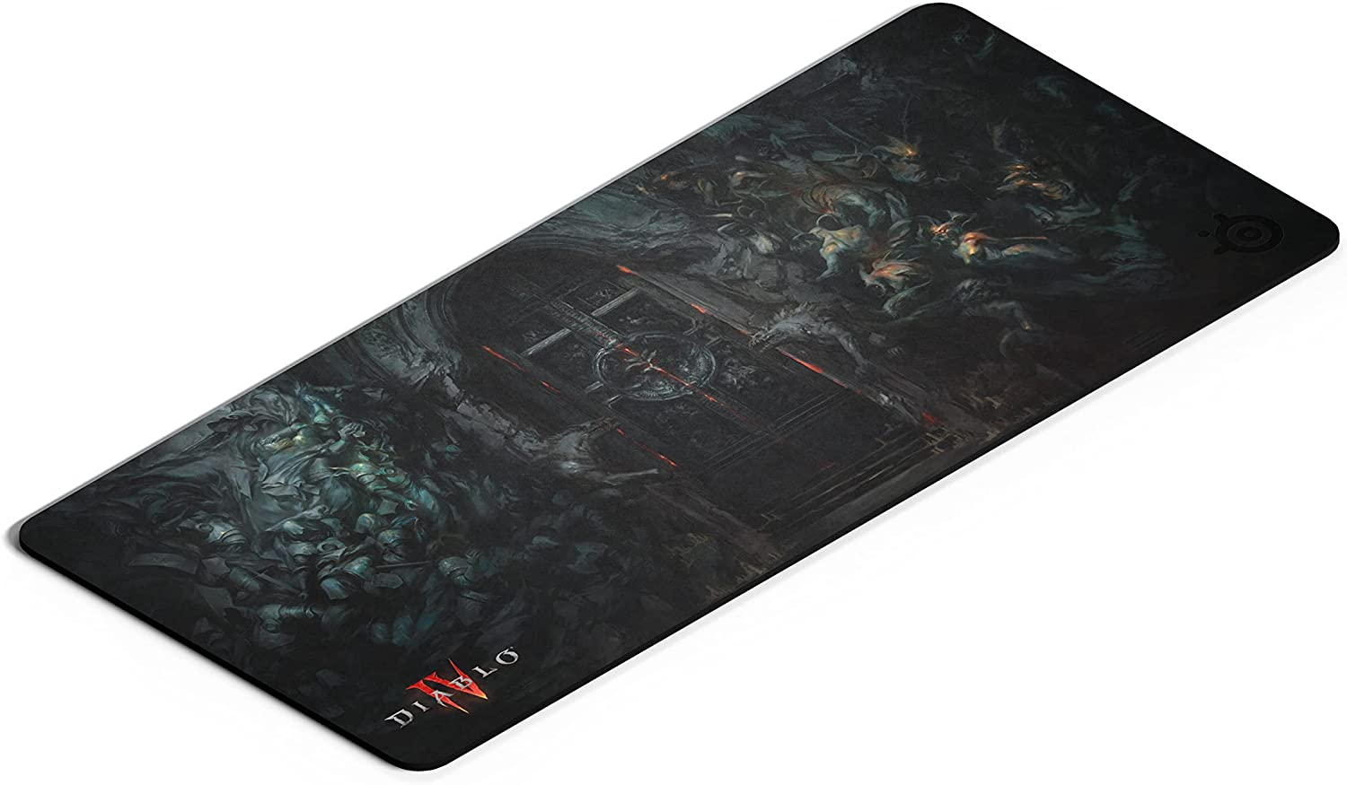 Alfombrilla gaming - Steelseries QCK XXL Diablo IV, Microfibra QcK, Gruesa, 40 x 90, Negro