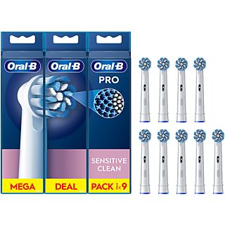 Recambio para cepillo dental - Oral-B Pro Sensitive Clean, Cabezales De Recambio, 9 Unidades