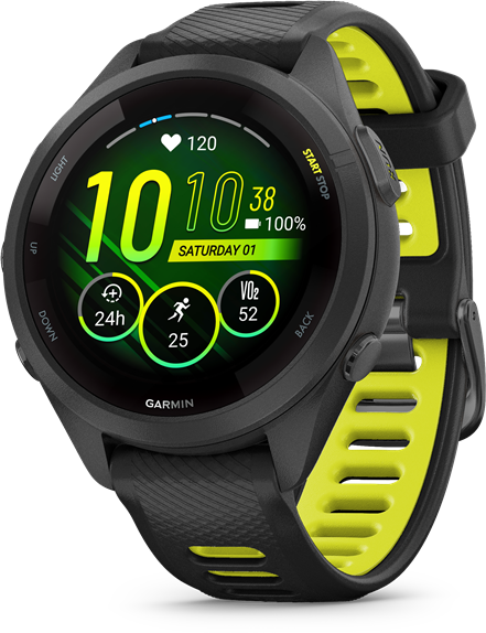 GARMIN Forerunner 265S okosóra, fekete sárga (010-02810-13)