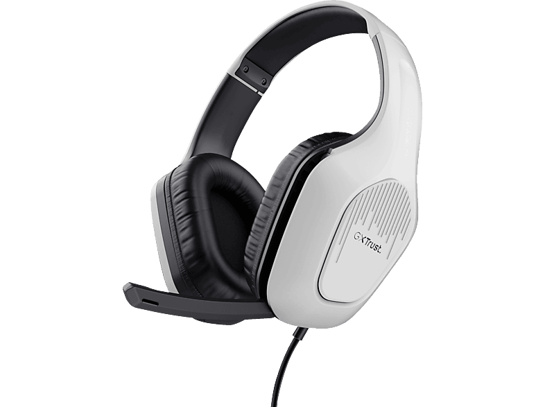 TRUST GXT415W Zirox Multiplattform, Over-ear Gaming Headset Winning White