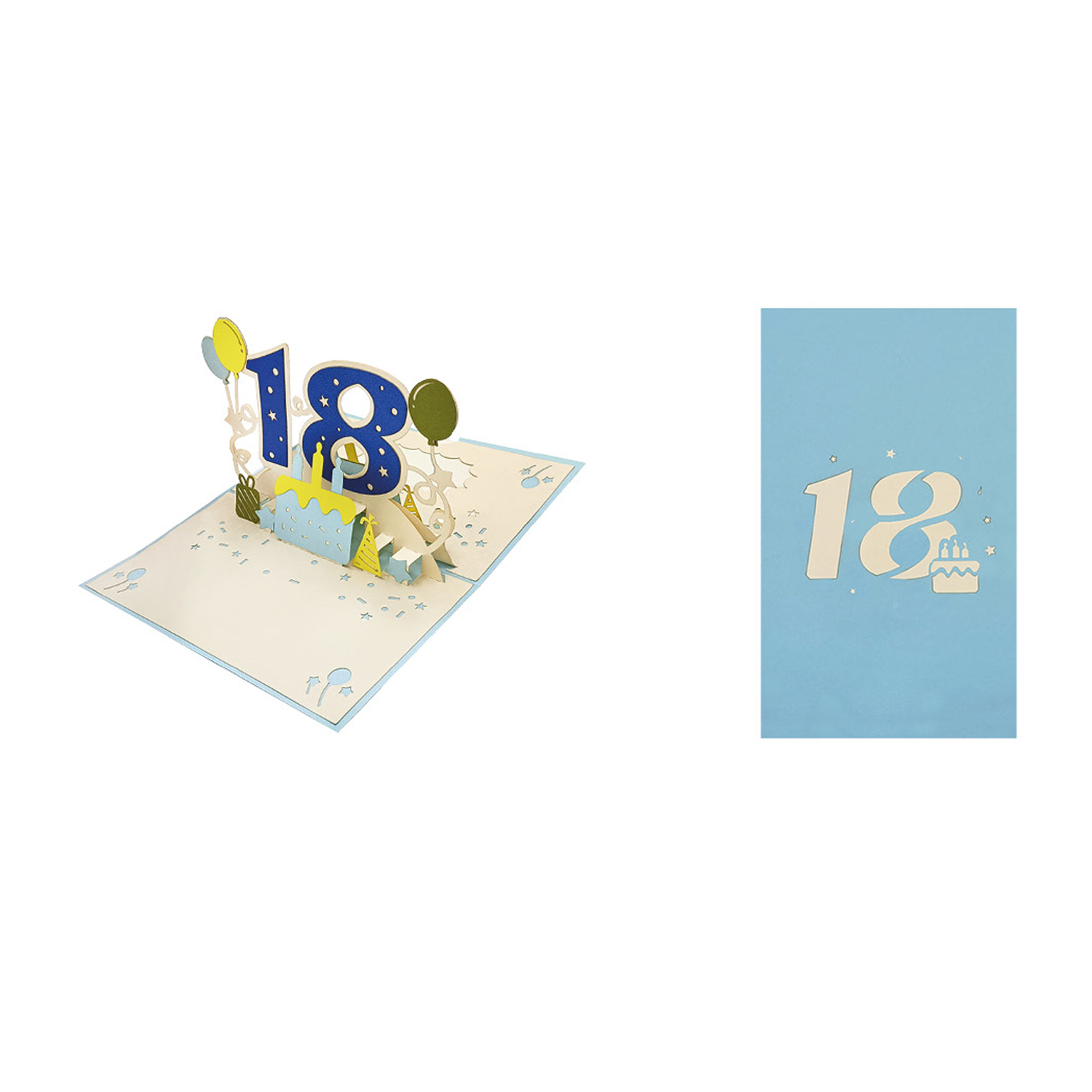 Biglietto Auguri Origami Surprise 18 Anni LUI