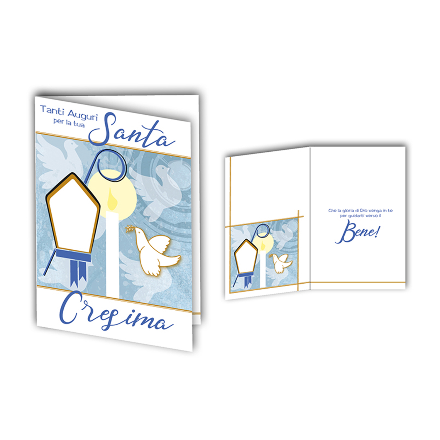 Biglietto Auguri Origami Surprise Cresima Maschile
