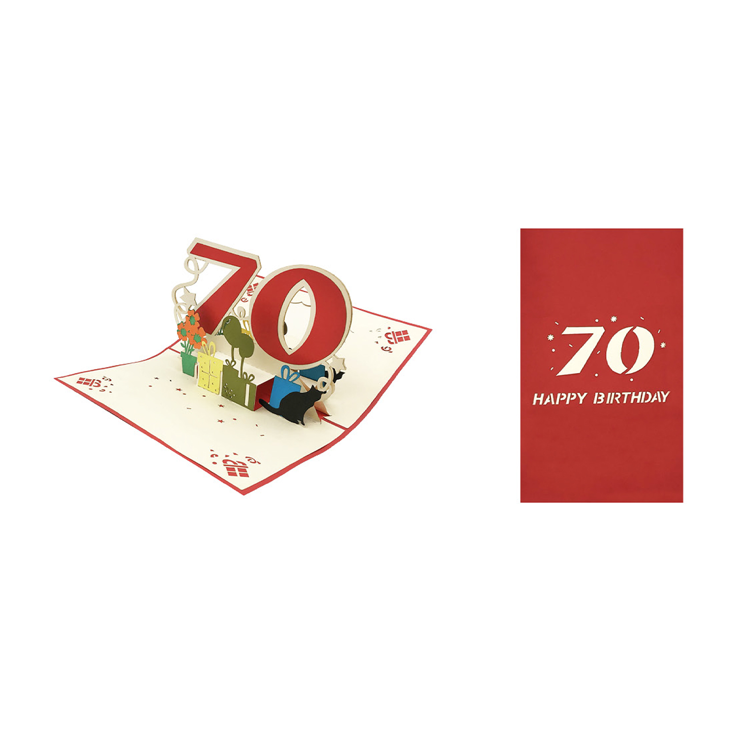 Biglietto Auguri Origami Surprise 70 Anni