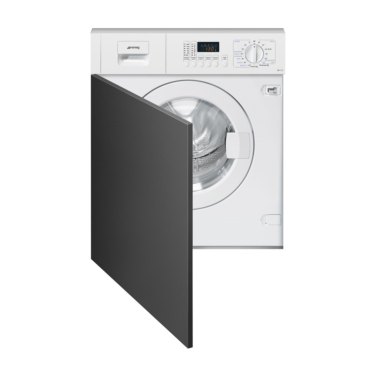 Smeg Lb107B Lavatrice Incasso, Caricamento frontale, 7 kg, 58,4 cm, Classe E