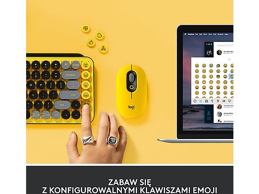 Klawiatura bezprzewodowa LOGITECH Pop Keys Czarno-żółty (Blast) 920-010735