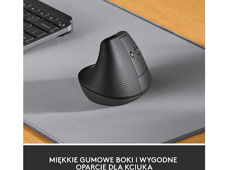Mysz LOGITECH Lift Grafitowy – zdjęcie 3