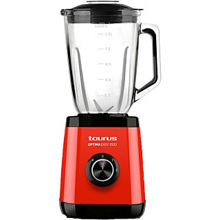 Batidora de vaso - Taurus JB1501C, 1500 V, 1.5 L, Cristal, Rojo
